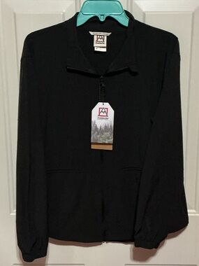 Avalanche Black Utility Jacket with Stand Collar